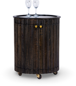 Round Wood Bar Trolley