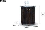 Round Wood Bar Trolley