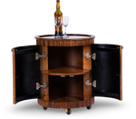 Round Wood Bar Trolley