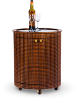 Round Wood Bar Trolley