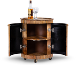 Round Wood Bar Trolley