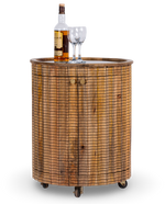 Round Wood Bar Trolley