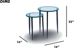 Round Glass Nesting Side Tables