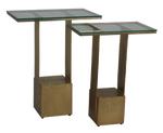 Modern Glass Top Nesting Side Tables